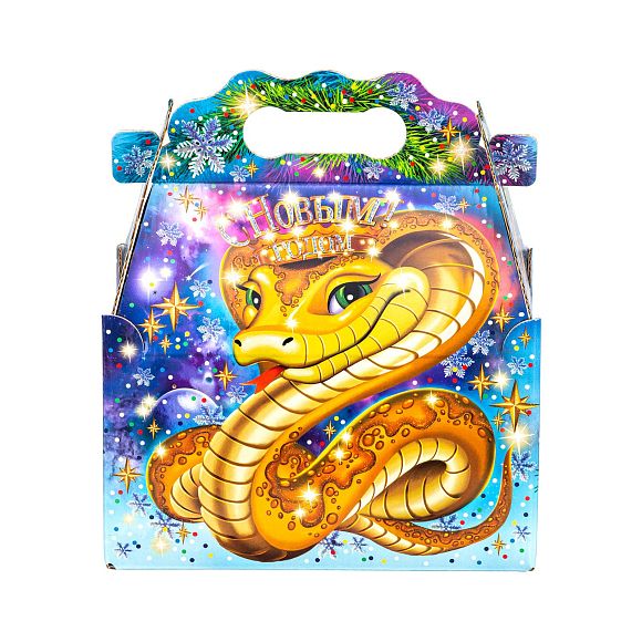Сладкий новогодний подарок Золотая змейка
